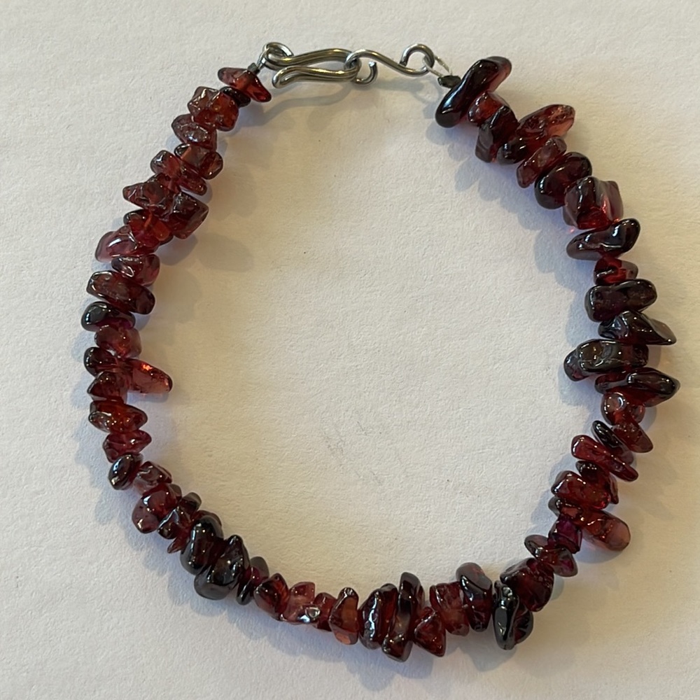 Garnet Stone Bracelet (6 1/4” length) - Picture 7 of 9